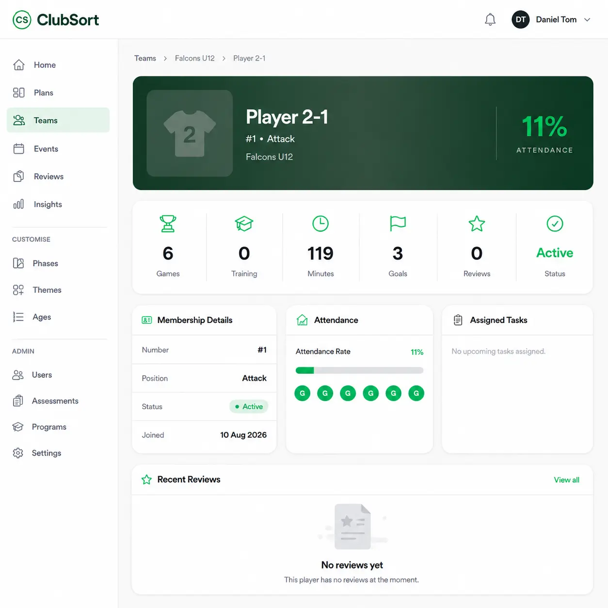 Player Hub