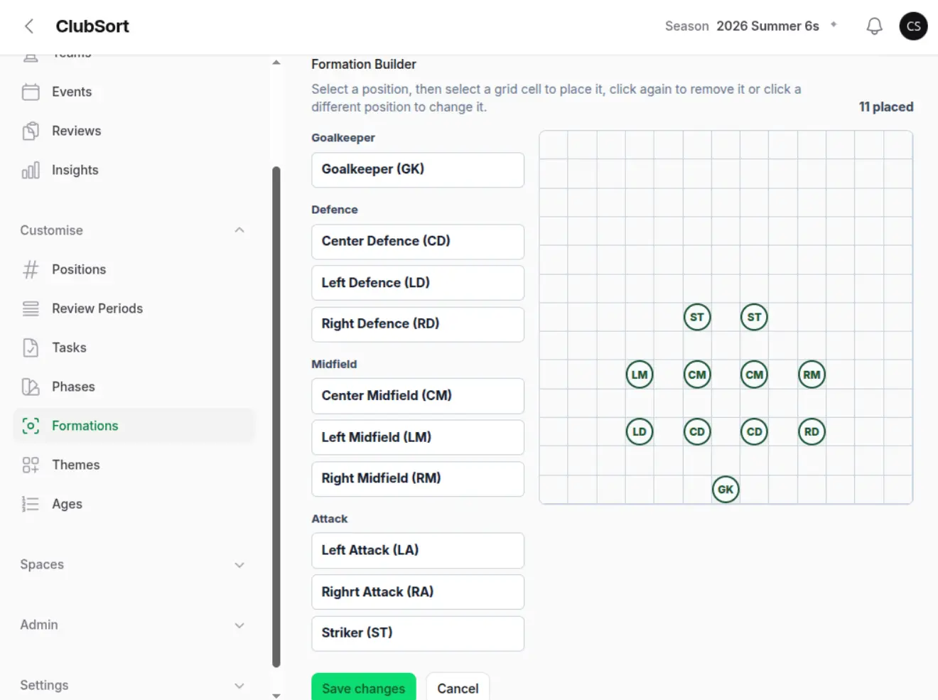 Formation builder