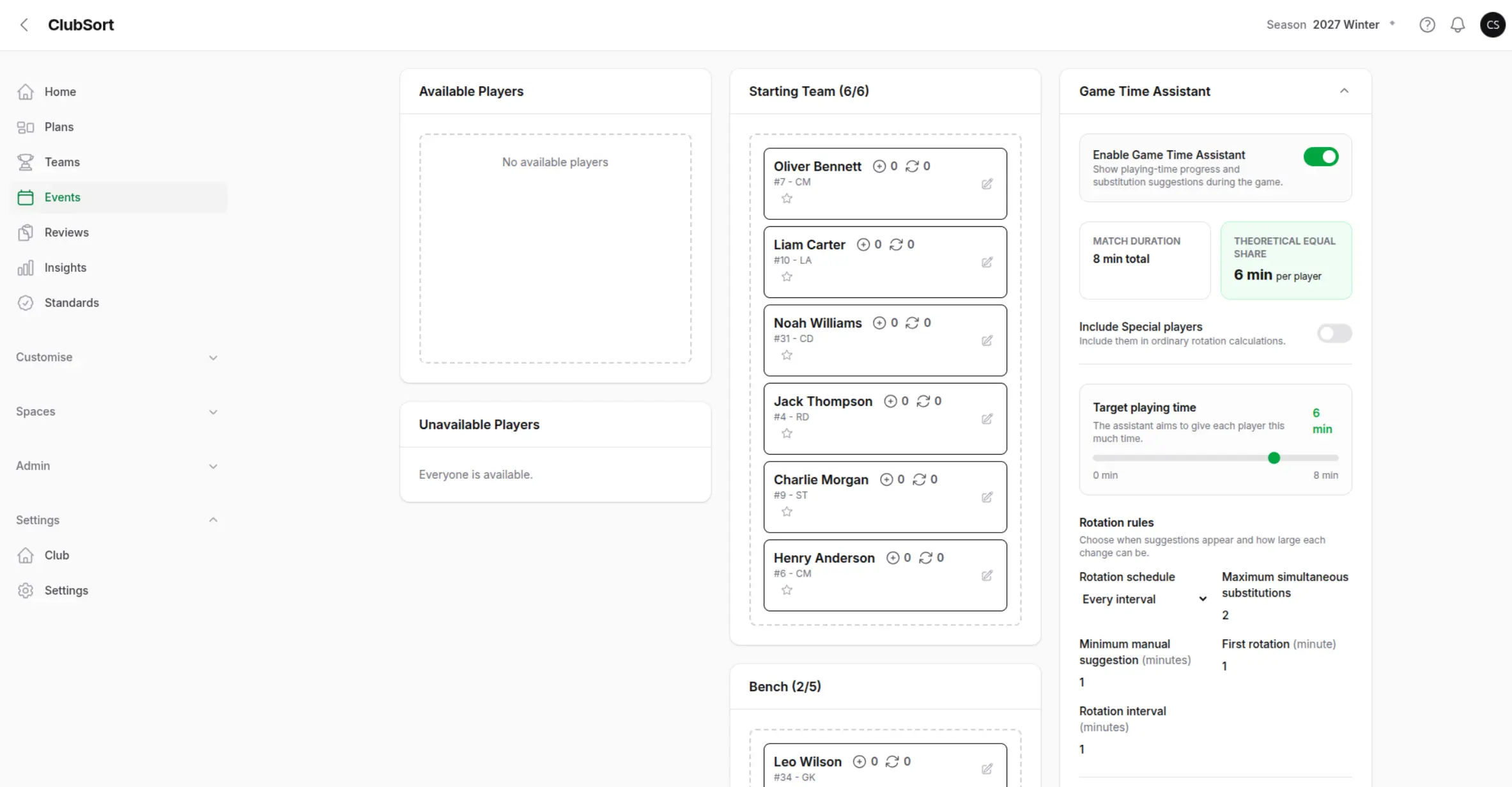 Create session Plan form
