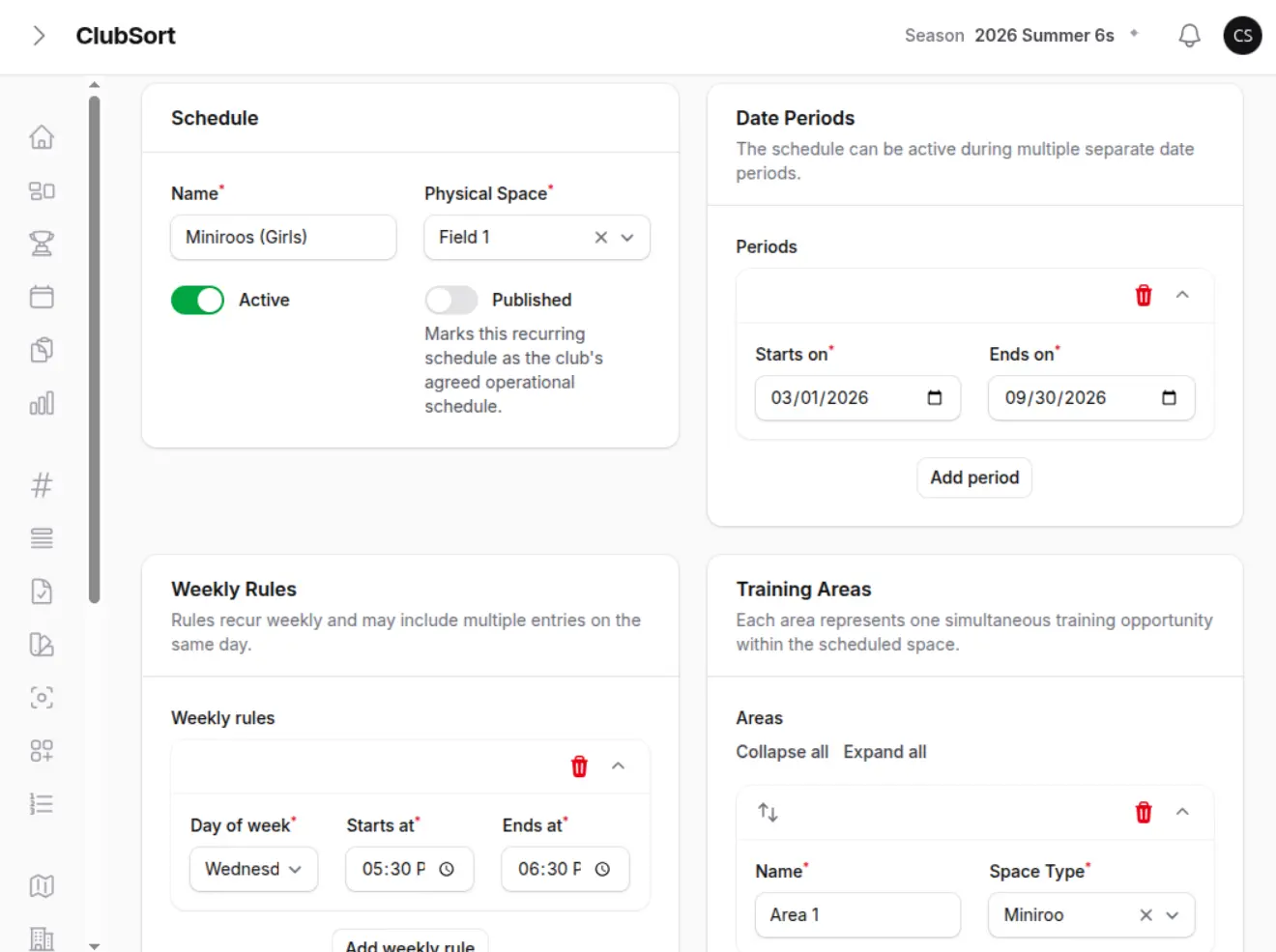 Spaces setup overview